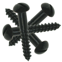 10 x 1½inch Round Head Screws - Black Jap (200)