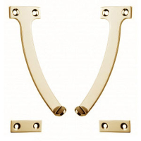 6inch Quadrant Stay - Polished Brass