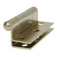 2.5inch Flush Stormproof Hinge (Pair) - Yellow Passivated