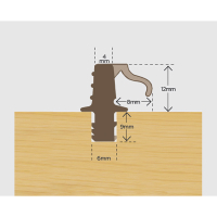 Weather Bar with 8mm Extended Flap 3m - Brown