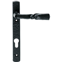 Narrow Lever Espag. Handle Set - Black