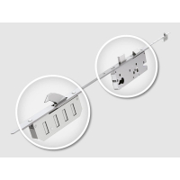 Winkhaus 1770mm Cobra 2 Hook Espag Lock 20mm Round Ends 45mm backset
