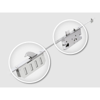 Winkhaus 2105mm Cobra 2 Hook Espag Lock 20mm Square ends 45mm backset