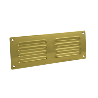 Hooded Louvre Vent - Polished Brass