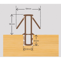 Exitex Parflip Parting Bead 12-18mm White 3m (New Design)