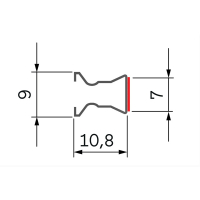 Exiwood S/A PVC Sash Bead Clip 3m - White (Pack 10)