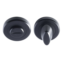 Round Bathroom Thumbturn & Release - Matt Black
