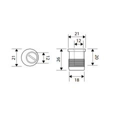 Round Single Shootbolt Thimble Keep For Flush Bolt
