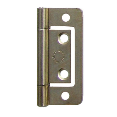 2Inch Flush Steel Hinge Brass Plated (Pair)