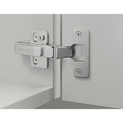 Metalla 310 Sprung Kitchen Hinge Inset 110º (Pair) - Satin Nickel