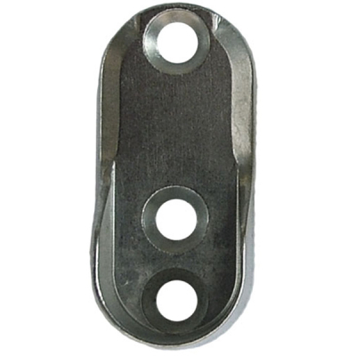 Wardrobe End Support - Polished Chrome