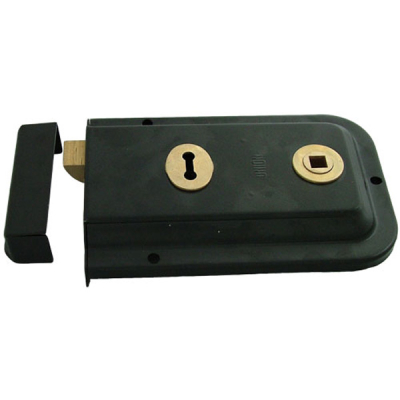 Union Rim Lock 6Inch x 4Inch (D/Hand) - Black