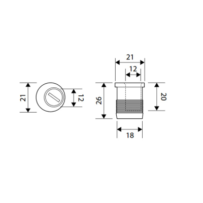 Round Single Shootbolt Thimble Keep For Flush Bolt