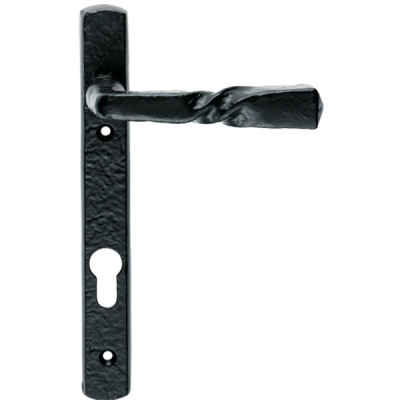 Narrow Lever Espag. Handle Set - Black