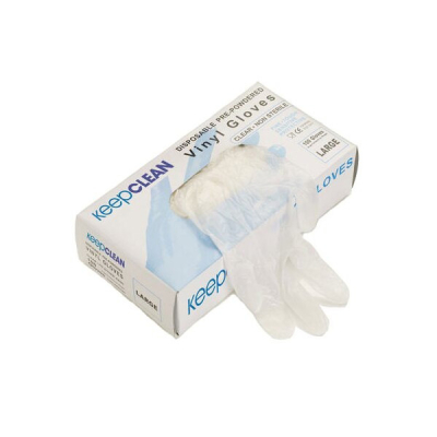 Powdered Vinyl Gloves - Large (Size 9) (Box 100)