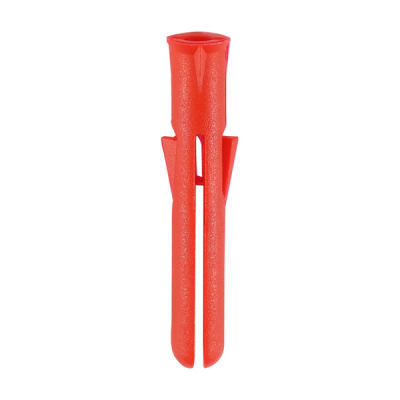Plastic Plugs with Screws (30mm Red Plug, 4.0x40 Screw) - Red (25)