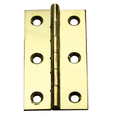 3Inch Solid Drawn Butt Hinge (Pair) - Polished Brass