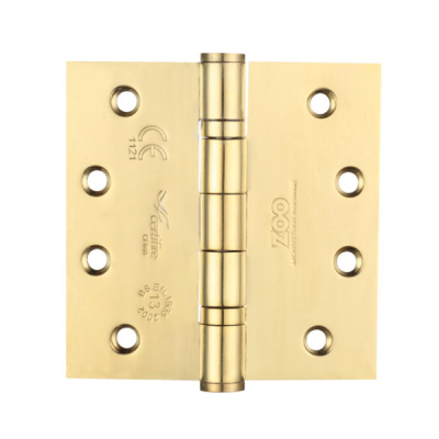 4'' x 4'' Wide Ball Bearing Hinge (Pair) - PVD Brass (Grade 201)