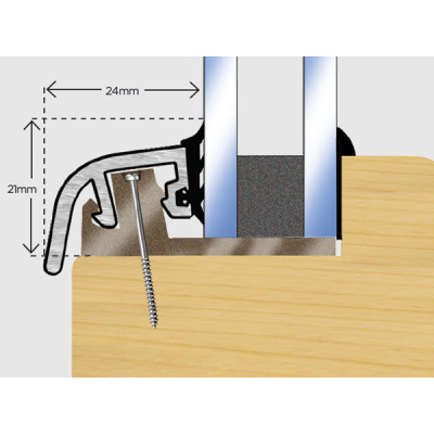 Posilok 24mm Window Trim 3m - Black