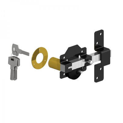 Gatemate Single Lock Bolt 2Inch KA - Black