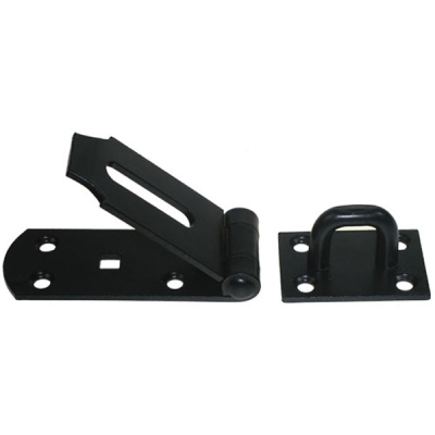 Heavy Duty Hasp & Staple 8Inch - Black