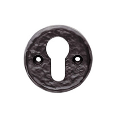 Ludlow - Round Euro Profile Escutcheon - Black