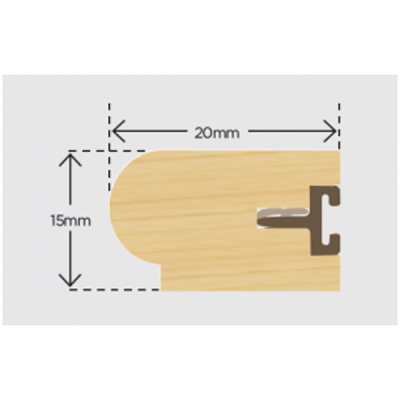 Exitex 20mm x 15mm Timber Staff Bead and Carrier 3m - Primed (Pack 10)