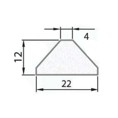 Exiwood Georgian Bevelled Bar 22mm x 12mm x 4mm x 3m - White (Pack 10)