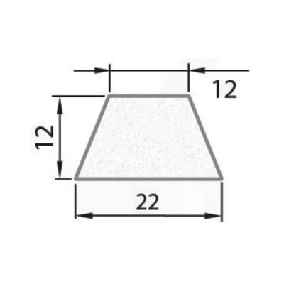 Exiwood Georgian Bevelled Bar 22mm x 12mm x 12mm x 3m - White (Pack 10)