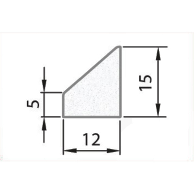 Exiwood Pinned Glazing Bead 15mm x 12mm x 5mm x 3m - White (Pack 10)