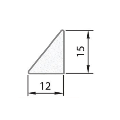 Exiwood Pinned Glazing Bead 15mm x 12mm x 3m - White (Pack 10)